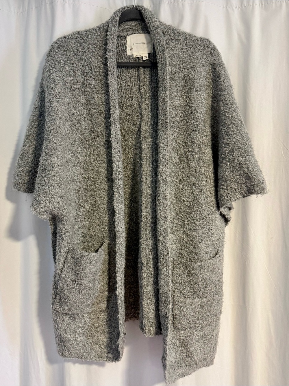 Anthropologie Look By M Women’s One Size Boucle Kimono Cardigan Sweater Wool OS